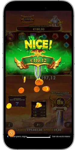 Interface móvel Gates of Olympus Super Scatter demo